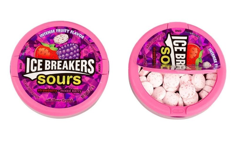 Ice Breakers Sours Strawberry-Mixed Berry 1.5 Oz Containers (Pack Of 8), 1.5 Ounce - Image 2